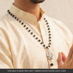 Divine Trishul Damru Karungali Mala with Premium Plating