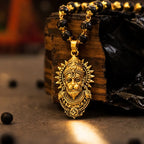 Shree Bajrangbali Karungali Necklace with Premium Gold Plating