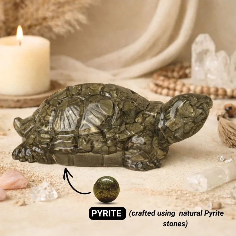 Vastu Pyrite Tortoise (Kachhua) with Premium Plating
