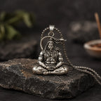 Divine Hanuman Silver Locket with Premium Stainless Chain Gift