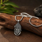 Divine Khatu Shyam Silver Pendant with Elegant Chain Design