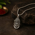 Divine Khatu Shyam Silver Pendant with Elegant Chain Design