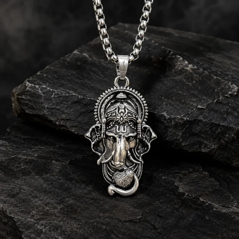 Shree Ganesh Silver Pendant with Elegant Daily Wear Design