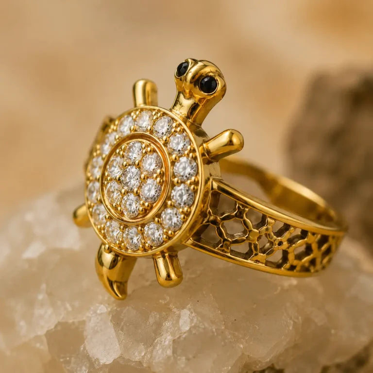 Premium Meru Ring with Adjustable Gold Finish
