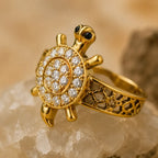Premium Meru Ring with Adjustable Gold Finish
