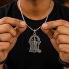 Shree Murugan Silver Pendant with Elegant Chain for Daily