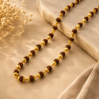 Premium Gold Plated 5 Mukhi Rudraksha Mala with Divine Energy
