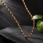 Premium Gold Plated 5 Mukhi Rudraksha Mala with Divine Energy