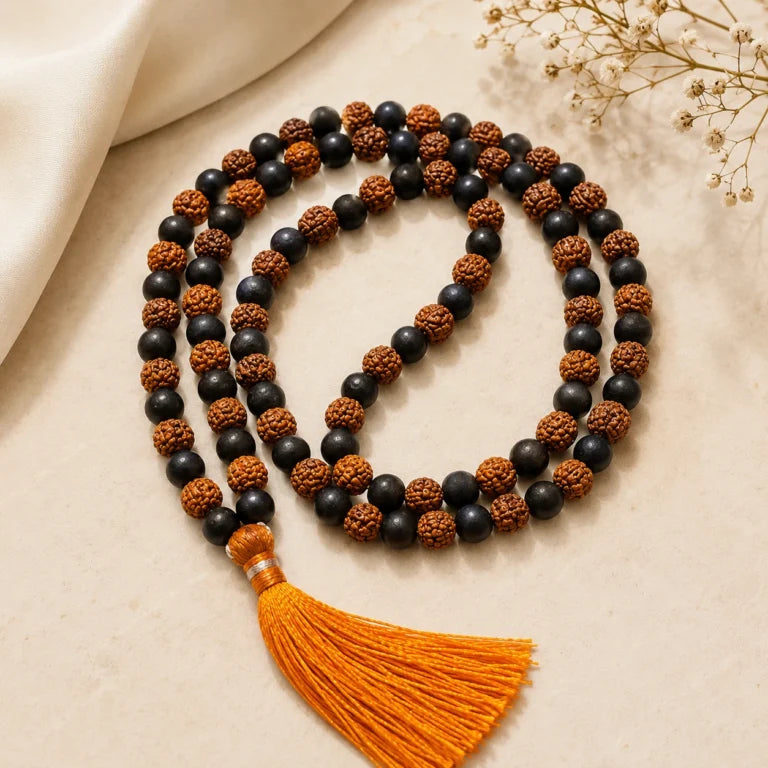 Original Rudraksha & Karungali Mala for Daily Spiritual Use
