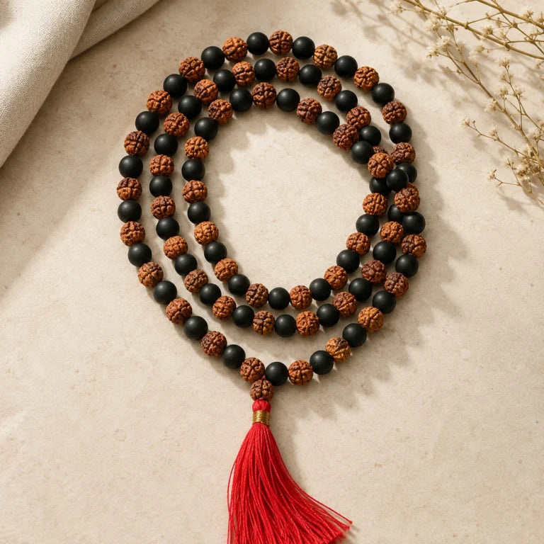 Original Rudraksha & Karungali Mala for Daily Spiritual Use