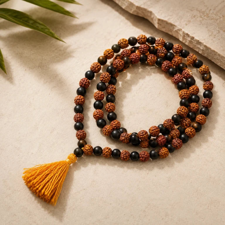 Original Rudraksha & Karungali Mala for Daily Spiritual Use