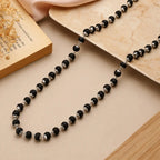 Silver Plated Eternal Karungali Mala - Natural Ebony Wood