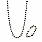 Premium Karungali Mala with Silver Caps | 100% Original Ebony Wood