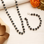 Premium Karungali Mala with Silver Caps | 100% Original Ebony Wood