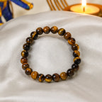 Natural Tiger Eye Stone Bracelet – Protection & Positive Energy
