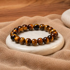 Natural Tiger Eye Stone Bracelet – Protection & Positive Energy