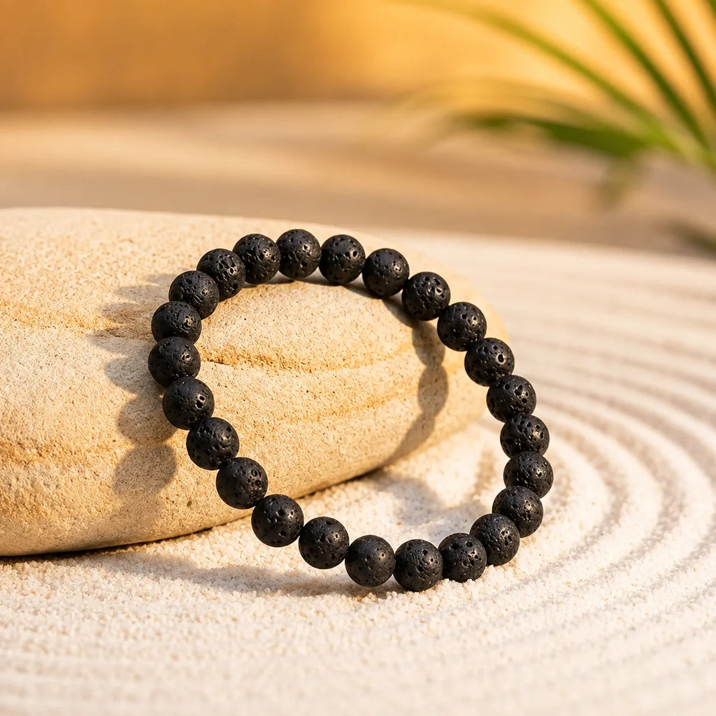 7 Chakra Lava Stone Bracelet – Natural Healing & Energy Balance