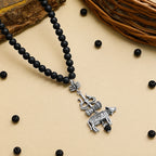 Karungali Mala with Shiv Trishul & Nandi Pendant