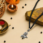 Karungali Mala with Shiv Trishul & Nandi Pendant