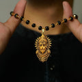 Shree Bajrangbali Karungali Necklace with Premium Gold Plating