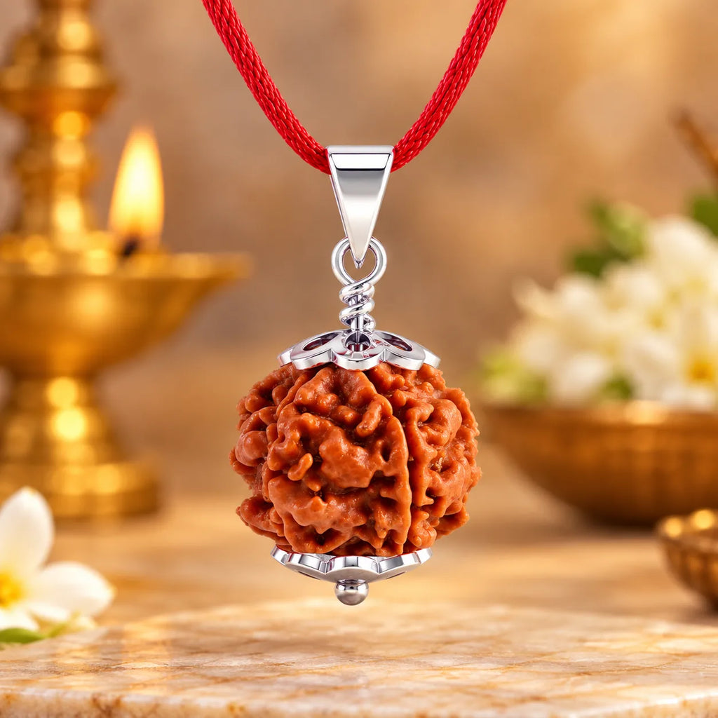 4 Mukhi Rudraksha Pendant – Original Certified Rudraksha