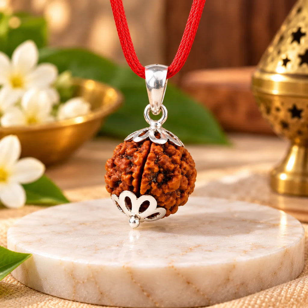 4 Mukhi Rudraksha Pendant – Original Certified Rudraksha