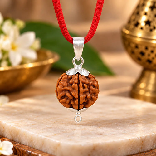 4 Mukhi Rudraksha Pendant – Original Certified Rudraksha