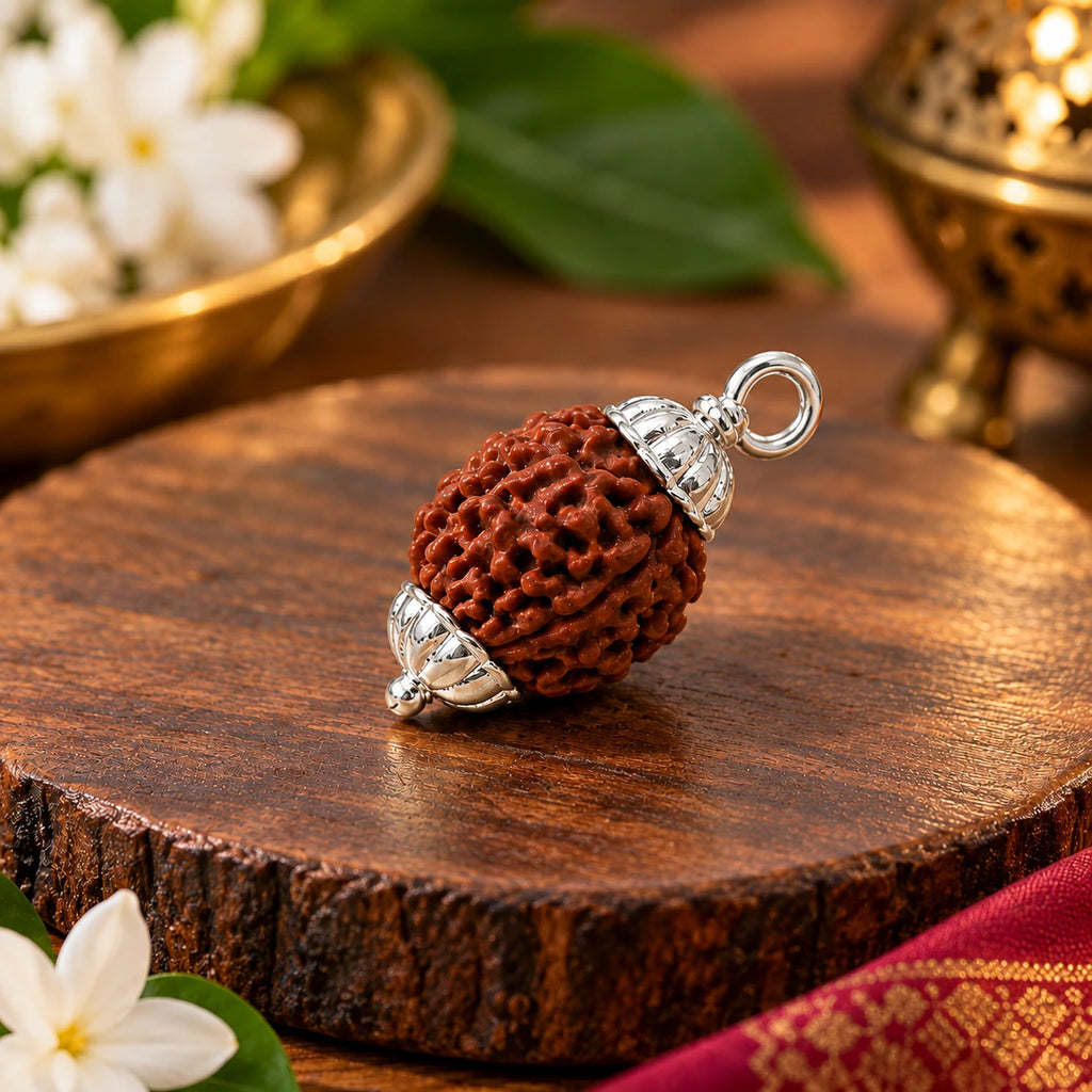 3 Mukhi Rudraksha Pendant – Original Certified Rudraksha