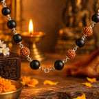 Divine Rudraksha & Karungali Mala with Premium Plating