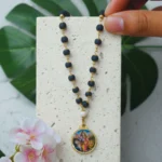 Certified Karungali Mala with Lord Murugan Pendant | Protection, Health & Success