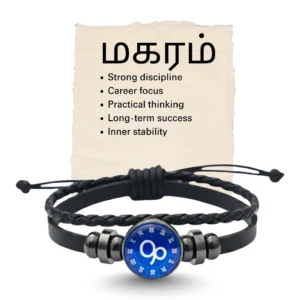 capricorn-zodiac-leather-bracelet-with-silver-crest-success-aura