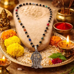 Navgrah Karungali Mala + Vel (100% Original Ebony Wood)
